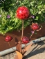 Preview: Edelrost Glasblume Ferrum, rote Kugeln