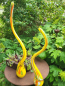 Preview: Glasflamme gelb, zum Stecken