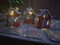 Preview: Keramik LED Häuser 3er-Set, rot