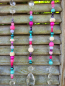 Preview: Hippie-Boho Hänger mit Kristall, pink-lila-türkis