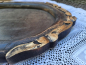 Preview: Holz Tablett, schwarz-gold