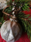 Preview: Christbaumkugel Colore mit Hirschkopf, silbergrau-matt