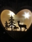 Preview: LED Holzherz, Hirsch Tanne