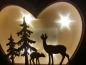 Preview: LED Holzherz, Hirsch Tanne