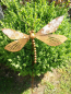 Preview: Gartenstecker Libelle, rost-gold-silber