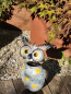 Preview: Metall Eule Grey mit Wackelkopf