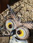 Preview: Metall Eule Grey mit Wackelkopf