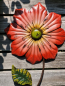 Preview: Metall Blume zum Hängen, rot