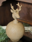 Preview: Standkugel Hirsch Ringo, graubraun