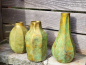 Preview: Metallvase Nivo, oval, antik grün