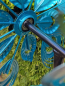 Preview: Metallwindrad Pfauenfeder, türkis