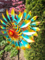 Preview: Metallwindrad Sonne doppelt, bunt