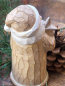Preview: Nikolaus Davin mit Stern, natur, Polyresin