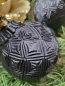 Preview: Christbaumkugel Outdoor Noir, mit Hirschkopf gold