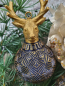 Preview: Christbaumkugel Outdoor Oro, mit Hirschkopf gold
