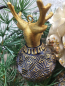 Preview: Christbaumkugel Outdoor Oro, mit Hirschkopf gold