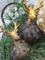 Preview: Christbaumkugel Outdoor Oro, mit Hirschkopf gold