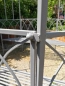 Preview: Metallpavillion mit Bank, hellgrau lackiert