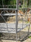 Preview: Metallpavillion mit Bank, hellgrau lackiert
