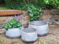 Preview: Vintage Pflanzschale Frida mit Henkel, grau
