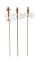 Preview: Edelrost 3er Set Rankstäbe für Blumenkübel, 60 cm