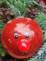 Preview: Kugel Rentier mit Leuchtnase, rot