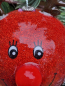 Preview: Kugel Rentier mit Leuchtnase, rot