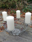Preview: Vintage Kerzenhalter Adventskranz Korb