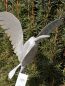 Preview: Gartenstecker Vogel grau