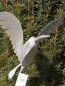 Preview: Gartenstecker Vogel grau