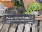 Preview: Shabby Chic Metallspruchschild Waschbrettbauch