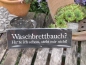 Preview: Shabby Chic Metallspruchschild Waschbrettbauch
