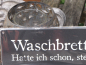 Preview: Shabby Chic Metallspruchschild Waschbrettbauch