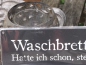Preview: Shabby Chic Metallspruchschild Waschbrettbauch