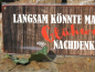 Preview: Shabby Chic Metallspruchschild über Glühwein nachdenken