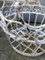 Preview: Shabby Chic Pflanzkorb Krone, weiß