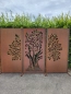 Preview: Edelrost Sichtschutzwand Baum, 3-teilig Preview: Edelrost Sichtschutzwand Baum, 3-teilig