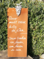 Preview: Edelrost Schild mit Weintraube "Wasser und Wein"