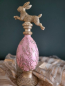Preview: Ständer Ei mit Hase, Minny, rosa-gold