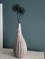 Preview: Kunstharz Vase Hanoya, gold-grau