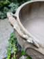 Preview: Vintage Metallschale Murinio, grau-braun