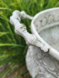 Preview: Vintage Metallschale oval mit Griffen