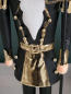 Preview: Weihnachtlicher Wachmann mit Tannenbaumstab, schwarz-gold