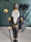 Preview: Weihnachtlicher Wachmann mit Kugelstab, schwarz-gold