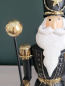 Preview: Weihnachtlicher Wachmann mit Kugelstab, schwarz-gold