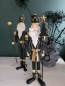 Preview: Weihnachtlicher Wachmann mit Kugelstab, schwarz-gold