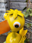 Preview: Metall Vogel Paddy mit Wackelkopf, gelb