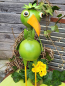 Preview: Metall Vogel Paddy mit Wackelkopf, grün