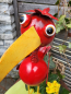 Preview: Metall Vogel Paddy mit Wackelkopf, rot