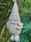 Preview: Weihnachtswichtel mit Vogel rechts, natur, Polyresin